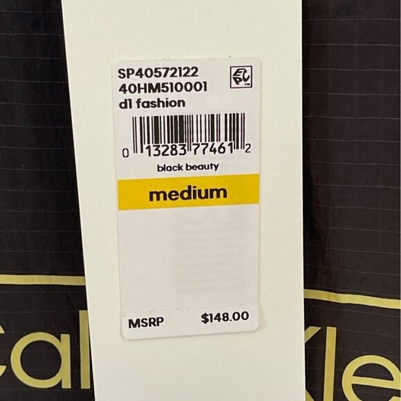 Calvin Klein Jacket Men Sz M Relaxed Fit Box Logo Popover Black Beauty Nylon NEW - Picture 12 of 12